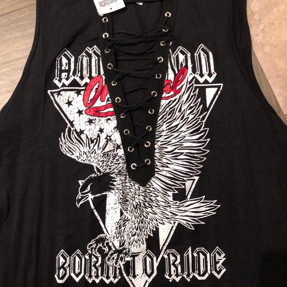 ‼️NWT Tank Dress Born To Ride Black SZ M - Picture 2 of 4